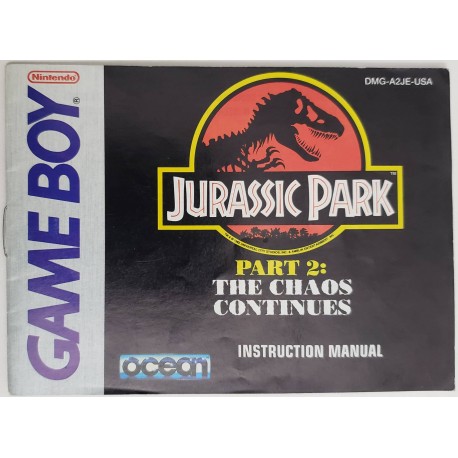 Jurassic Park Part 2 The Chaos Continues (Nintendo Game Boy, 1994)