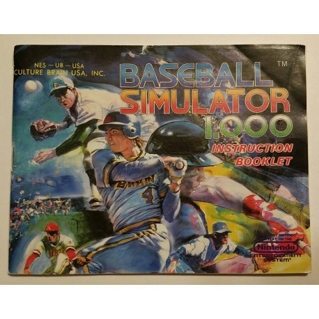 Baseball Simulator 1000 (Nintendo NES, 1989) 