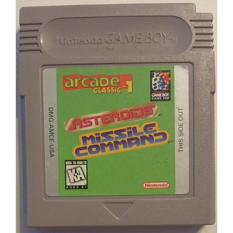 Asteroids/Missile Command (Nintendo Game Boy, 1995)